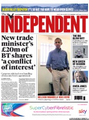 The Independent () Newspaper Front Page for 1 July 2013