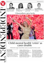The Independent () Newspaper Front Page for 1 July 2019