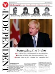 The Independent () Newspaper Front Page for 1 August 2020