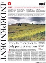 The Independent () Newspaper Front Page for 1 September 2014