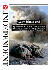 The Independent () Newspaper Front Page for 1 September 2021