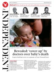 The Independent () Newspaper Front Page for 20 November 2020