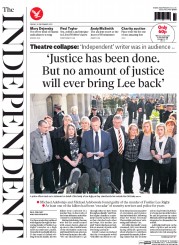 The Independent () Newspaper Front Page for 20 December 2013
