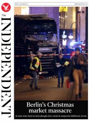 The Independent () Newspaper Front Page for 20 December 2016