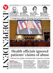 The Independent () Newspaper Front Page for 20 December 2022