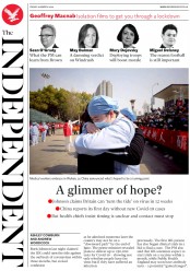 The Independent () Newspaper Front Page for 20 March 2020