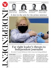 The Independent () Newspaper Front Page for 20 March 2021
