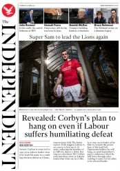 The Independent () Newspaper Front Page for 20 April 2017