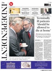 The Independent () Newspaper Front Page for 20 May 2015