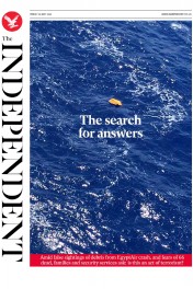 The Independent () Newspaper Front Page for 20 May 2016