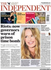 The Independent () Newspaper Front Page for 20 August 2011