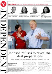 The Independent () Newspaper Front Page for 20 August 2019
