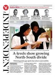 The Independent () Newspaper Front Page for 20 August 2022