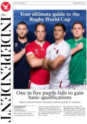 The Independent () Newspaper Front Page for 20 September 2019