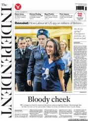 The Independent () Newspaper Front Page for 21 November 2013