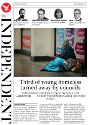 The Independent () Newspaper Front Page for 21 November 2016