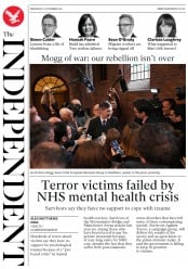 The Independent () Newspaper Front Page for 21 November 2018