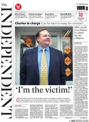 The Independent () Newspaper Front Page for 21 January 2014