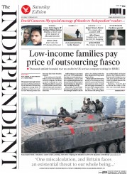 The Independent () Newspaper Front Page for 21 February 2015