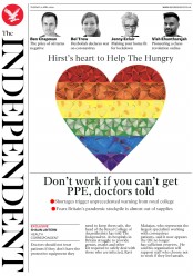 The Independent () Newspaper Front Page for 21 April 2020