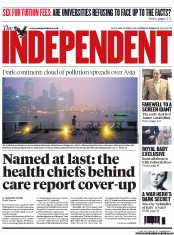 The Independent () Newspaper Front Page for 21 June 2013