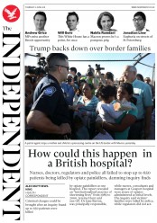 The Independent () Newspaper Front Page for 21 June 2018