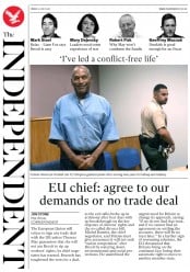 The Independent () Newspaper Front Page for 21 July 2017
