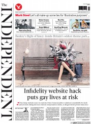 The Independent () Newspaper Front Page for 21 August 2015