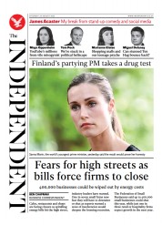 The Independent () Newspaper Front Page for 21 August 2022