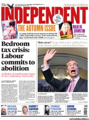 The Independent () Newspaper Front Page for 21 September 2013