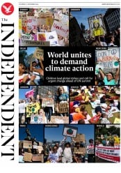 The Independent () Newspaper Front Page for 21 September 2019