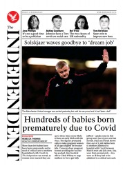 The Independent () Newspaper Front Page for 22 November 2021