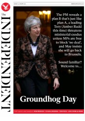 The Independent () Newspaper Front Page for 22 January 2019