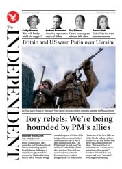 The Independent () Newspaper Front Page for 22 January 2022