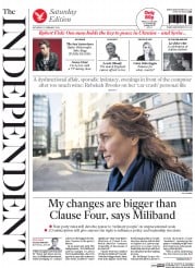 The Independent () Newspaper Front Page for 22 February 2014