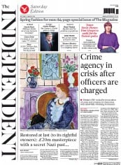 The Independent () Newspaper Front Page for 22 March 2014