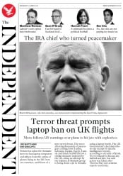 The Independent () Newspaper Front Page for 22 March 2017