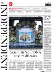 The Independent () Newspaper Front Page for 22 April 2014