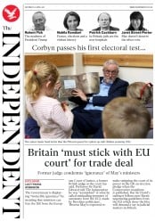 The Independent () Newspaper Front Page for 22 April 2017