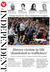 The Independent () Newspaper Front Page for 22 May 2017
