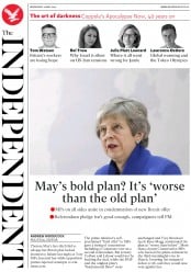 The Independent () Newspaper Front Page for 22 May 2019