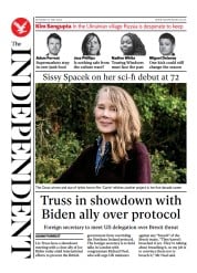 The Independent () Newspaper Front Page for 22 May 2022