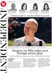 The Independent () Newspaper Front Page for 22 June 2020