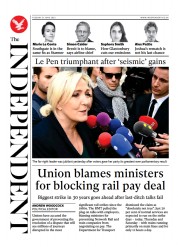 The Independent () Newspaper Front Page for 22 June 2022