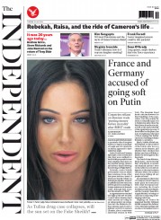 The Independent () Newspaper Front Page for 22 July 2014