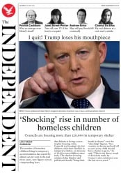 The Independent () Newspaper Front Page for 22 July 2017