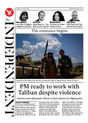 The Independent () Newspaper Front Page for 22 August 2021