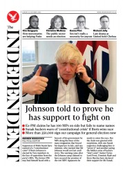 The Independent () Newspaper Front Page for 23 October 2022