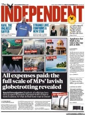 The Independent () Newspaper Front Page for 23 November 2012