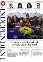 The Independent () Newspaper Front Page for 23 November 2019